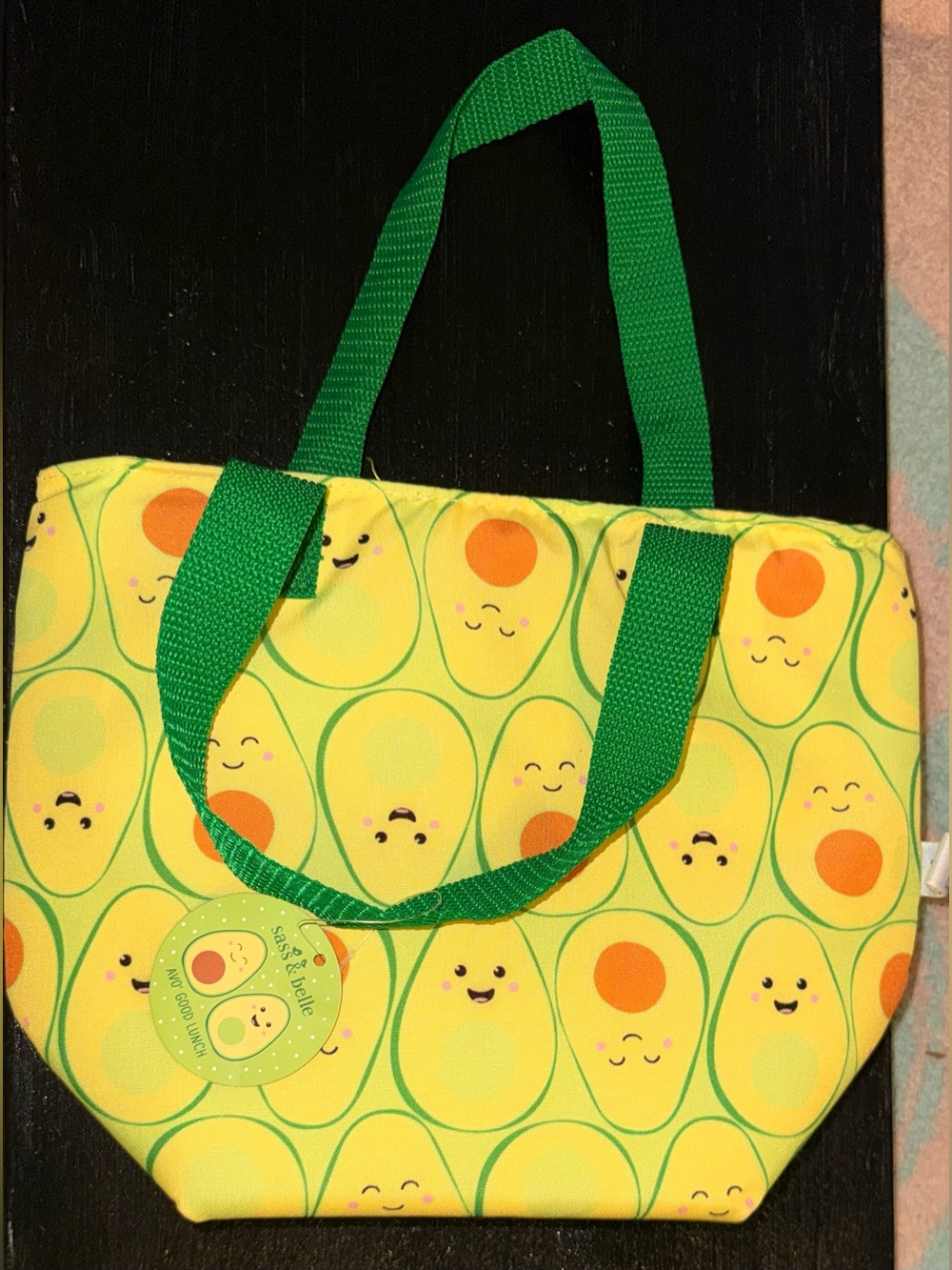 Sass & Belle Happy Avocado Lunch Tote Bag